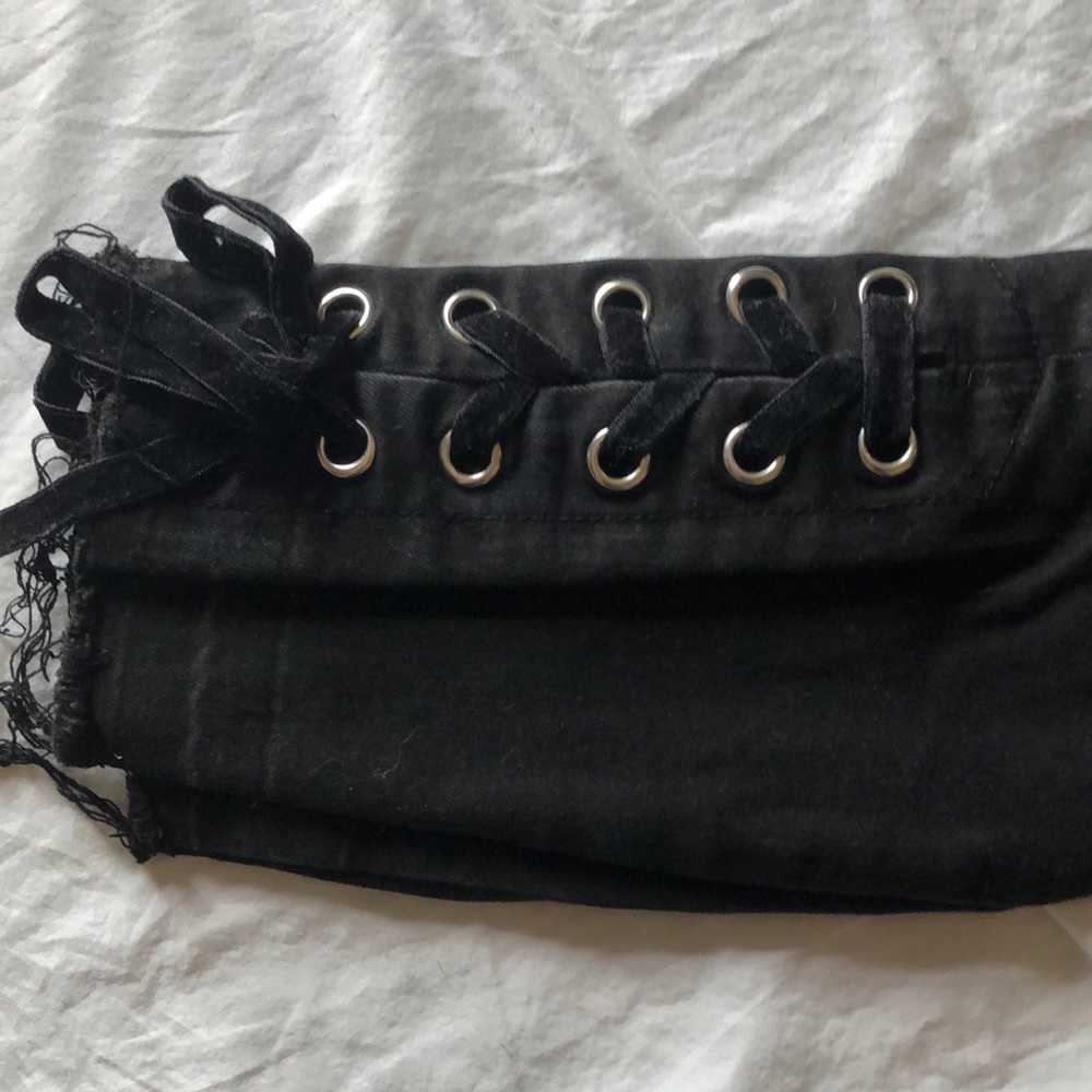 NWT PACSUN High Rise Ankle Lace Up Jeans - Picture 6 of 8